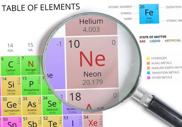 عنصر نئون در جدول تناوبی